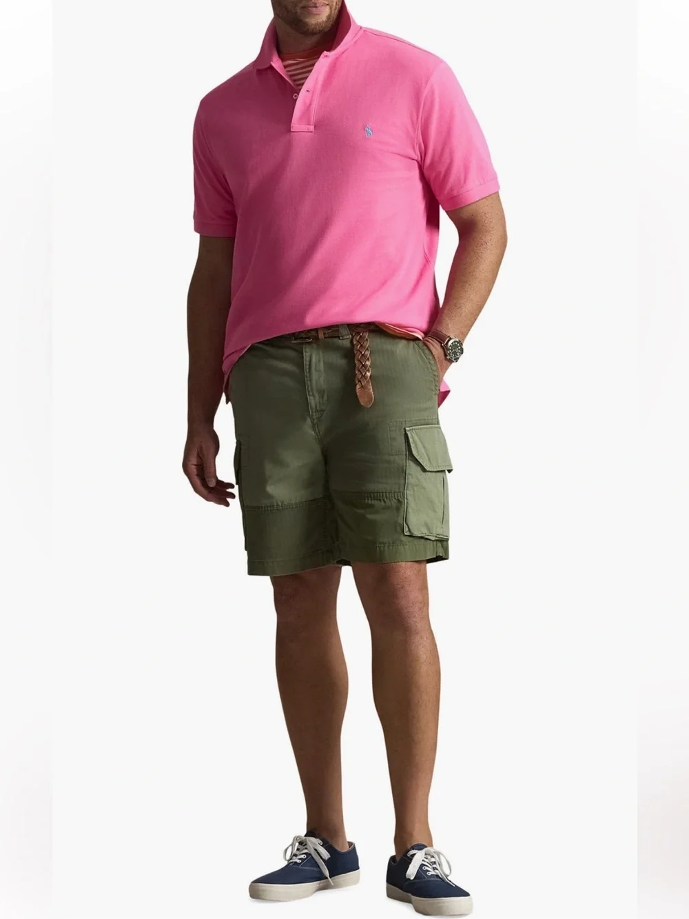 Polo By Ralph Lauren Short-Sleeve Mesh Polo Shirt - Baja Pink 100% Cotton